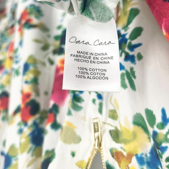 Cara Cara Claire Tiered Floral Pattern Dress in Ivory Bouquet - Picture 12 of 12